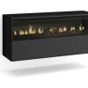 Elektrische Haard Led , 102X45X35Cm, 1 Opening, 1 Deur, Elektrische Haard, Hangend, Zwart-Skraut Home Sale