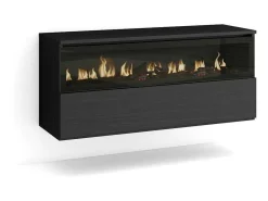 Elektrische Haard Led , 102X45X35Cm, 1 Opening, 1 Deur, Elektrische Haard, Hangend, Zwart-Skraut Home Sale