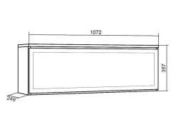 Elektrische Haard Led , 107X38X25Cm, Woonkamer - Eetkamer, Elektrische Haard, Cement-Skraut Home Online