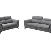 Elektrische Relaxbankstel 3+2 Macari - Stof - Grijs-Vente-unique Hot
