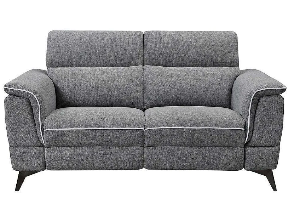 Elektrische Relaxbankstel 3+2 Macari - Stof - Grijs-Vente-unique Hot