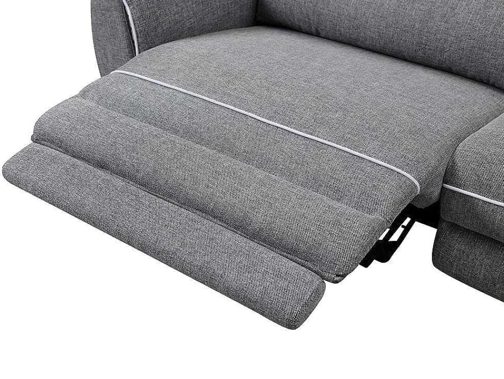 Elektrische Relaxbankstel 3+2 Macari - Stof - Grijs-Vente-unique Hot