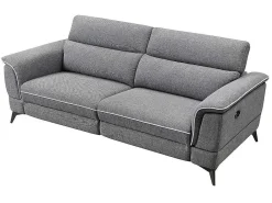Elektrische Relaxbankstel 3+2 Macari - Stof - Grijs-Vente-unique Hot