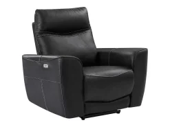 Elektrische Relax-Driezitsbank En -Fauteuil Van Zwart Vaarsleer Damon-Vente-unique Outlet