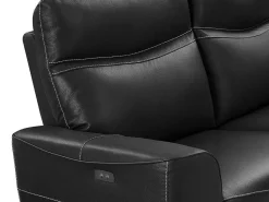 Elektrische Relax-Driezitsbank En -Fauteuil Van Zwart Vaarsleer Damon-Vente-unique Outlet