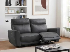 Elektrische Relax-Driezitsbank Van Antracietgrijs Vaarsleer Damon-Vente-unique Clearance