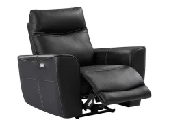 Elektrische Relax-Fauteuil Van Zwart Vaarsleer Damon-Vente-unique Online