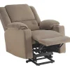 Elektrische Relaxfauteuil - Met Thermische Massagefunctie - Voorzien Van 2 Bekerhouders En Afstandsbediening - Taupe-ModernLuxe Clearance