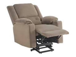 Elektrische Relaxfauteuil - Met Thermische Massagefunctie - Voorzien Van 2 Bekerhouders En Afstandsbediening - Taupe-ModernLuxe Clearance