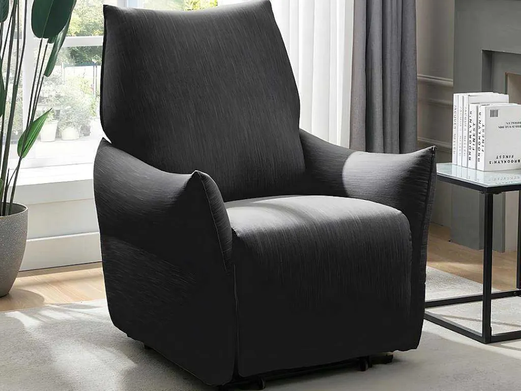 Elektrische Relaxfauteuil In Antraciete Stof Modoc-Vente-unique Online