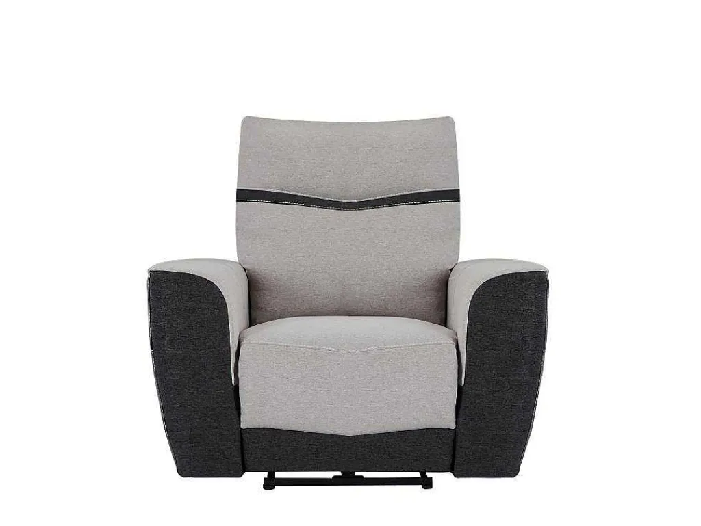 Elektrische Relaxfauteuil Van Grijze En Antracietkleurige Stof Damon-Vente-unique Online