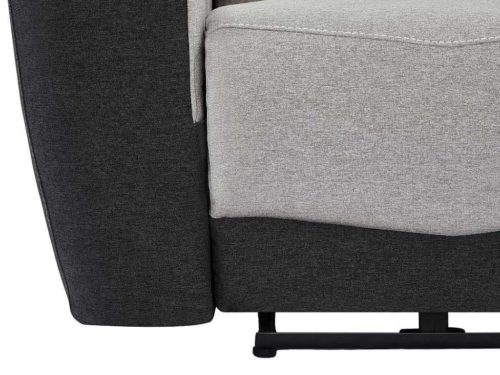 Elektrische Relaxfauteuil Van Grijze En Antracietkleurige Stof Damon-Vente-unique Online