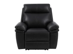 Elektrische Relax-Fauteuil Van Zwart Leer Mesola-Vente-unique