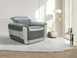 Elektrische Relaxfauteuil In Donkergrijze Stof Orietto-Vente-unique Hot