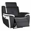 Elektrische Relaxfauteuil Van Leer Angelique - Zwart/ Wit-Vente-unique Hot