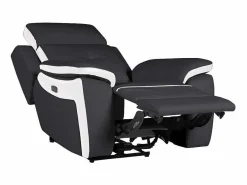 Elektrische Relaxfauteuil Van Leer Angelique - Zwart/ Wit-Vente-unique Hot