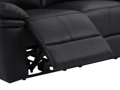 Elektrische Relax-Tweezitsbank Van Zwart Leer Mesola-Vente-unique Clearance