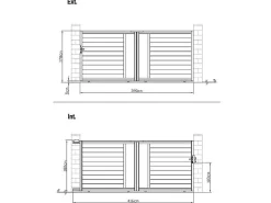 Elektrische Schuifpoort Van Aluminium Met Motieven - Halfopengewerkt - L.416 X H.180 Cm - Antraciet - Gregor-EXPERTLAND Outlet