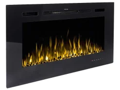 Elektrische Sfeerhaard Calbuco - L101,6 X D14 X H54,4 Cm - Zwart-FLAMATECH