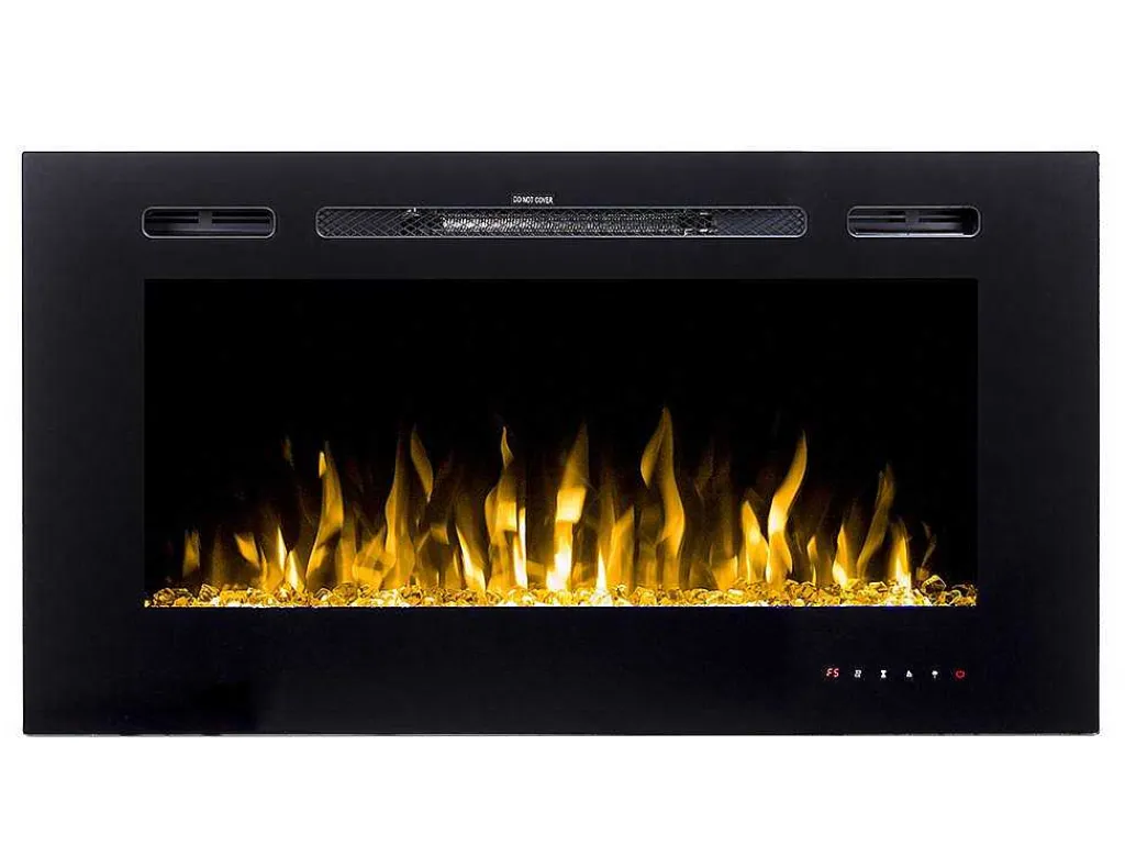 Elektrische Sfeerhaard Calbuco - L101,6 X D14 X H54,4 Cm - Zwart-FLAMATECH