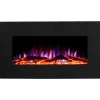 Elektrische Sfeerhaard Chandela - L84 X D14 X H45 Cm - Zwart-FLAMATECH