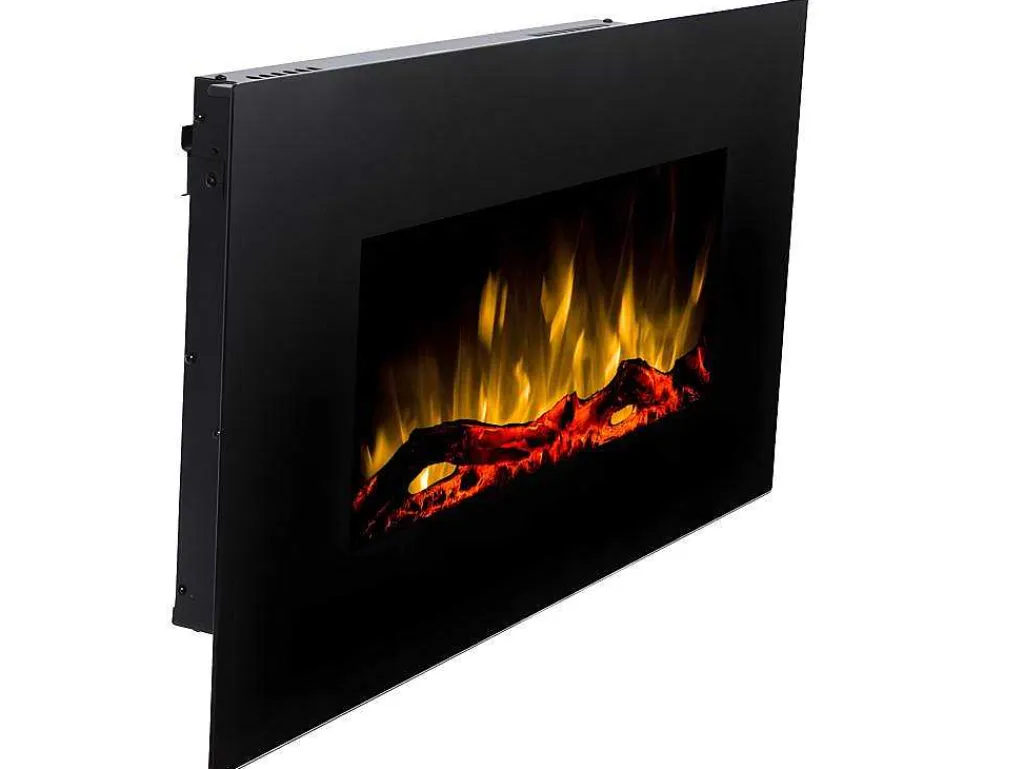 Elektrische Sfeerhaard Chandela - L84 X D14 X H45 Cm - Zwart-FLAMATECH