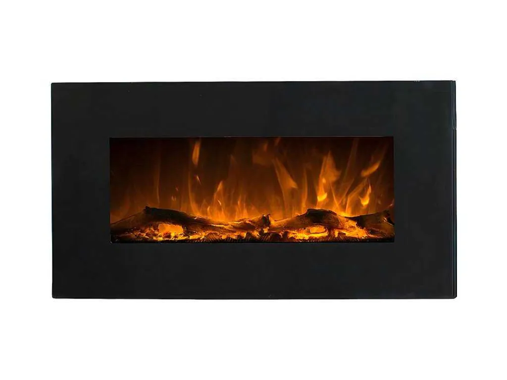Elektrische Sfeerhaard Chandela - L84 X D14 X H45 Cm - Zwart-FLAMATECH