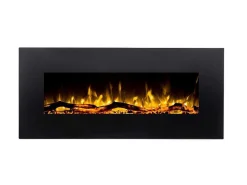 Elektrische Sfeerhaard Lalita - L110 X D14 X H49 Cm - Zwart-FLAMATECH Online