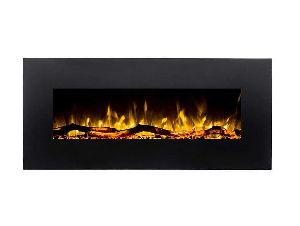 Elektrische Sfeerhaard Lalita - L110 X D14 X H49 Cm - Wit-FLAMATECH Discount