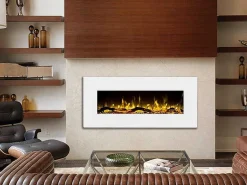 Elektrische Sfeerhaard Lalita - L110 X D14 X H49 Cm - Wit-FLAMATECH Discount