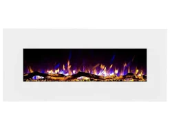 Elektrische Sfeerhaard Lalita - L110 X D14 X H49 Cm - Wit-FLAMATECH Discount