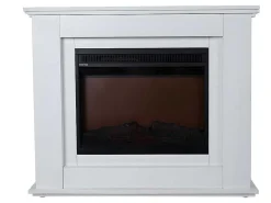 Elektrische Sfeerhaard Nevado - Met Schoorsteenmantel - Leds - L100 X D27,5 X H82,5 Cm - Wit-FLAMATECH Discount