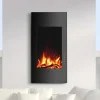 Elektrische Sfeerhaard Vulcano - L41 X D13 X H81 Cm - Zwart-FLAMATECH Discount