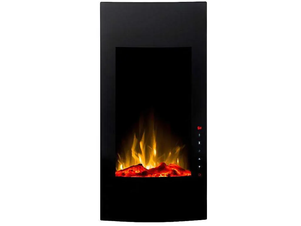 Elektrische Sfeerhaard Vulcano - L41 X D13 X H81 Cm - Zwart-FLAMATECH Discount