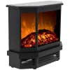 Elektrische Sfeerkachel Etna - L55,8 X D22,5 X H51,6 Cm - Zwart-FLAMATECH Clearance