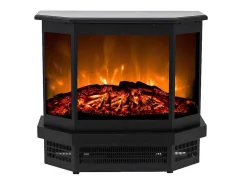 Elektrische Sfeerkachel Etna - L55,8 X D22,5 X H51,6 Cm - Zwart-FLAMATECH Clearance