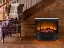 Elektrische Sfeerkachel Etna - L55,8 X D22,5 X H51,6 Cm - Zwart-FLAMATECH Clearance