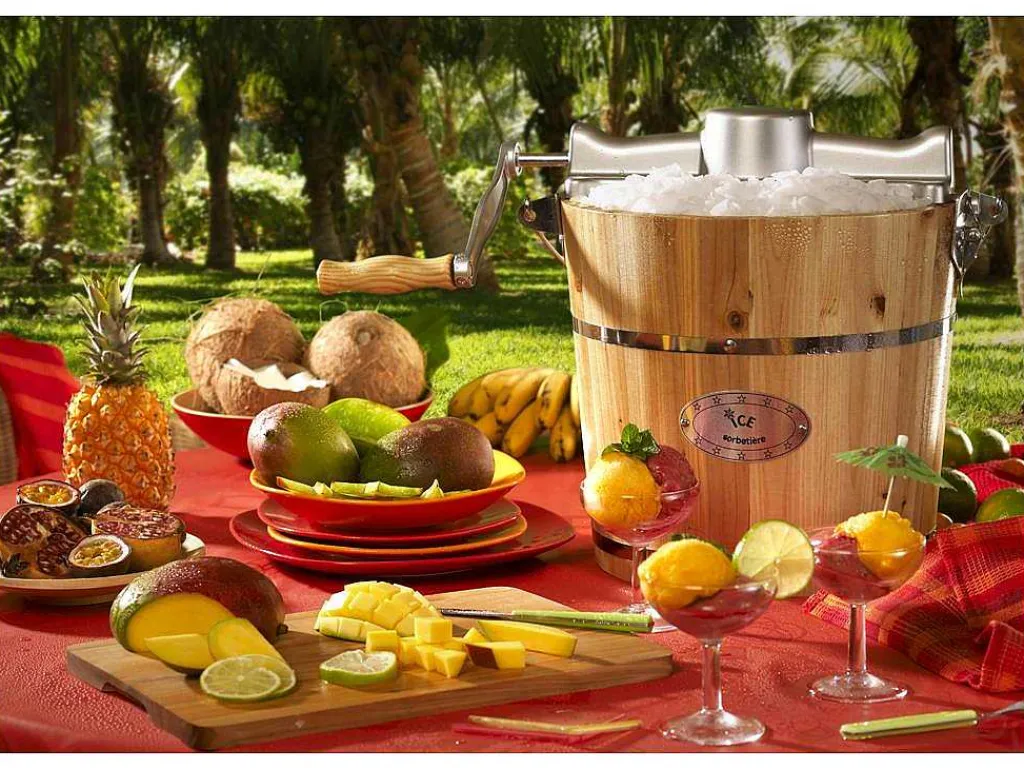 Elektrische Sorbetmaker Givreto Van Hout 5.5L-Vente-unique Discount
