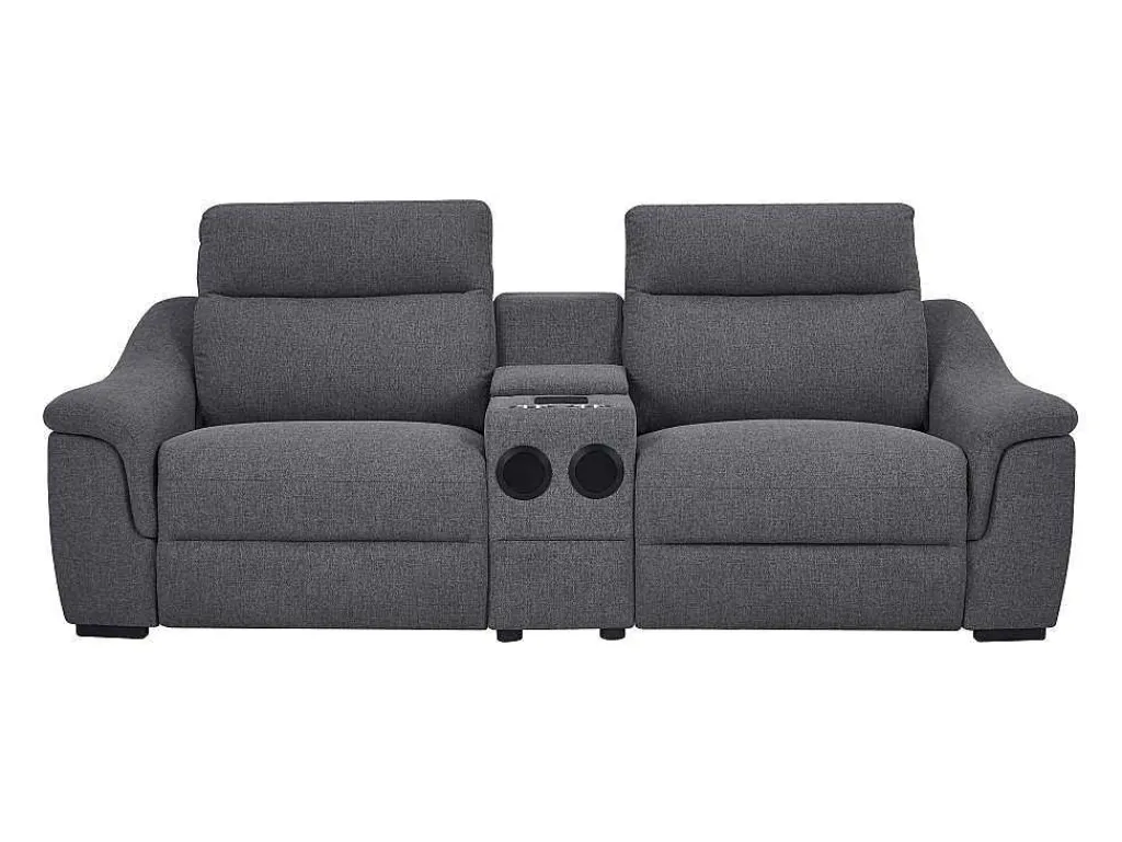 Elektrische Tweezits-Relaxzitsbank Van Grijze Stof Vereto-Vente-unique Discount