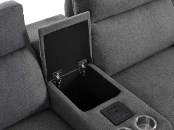 Elektrische Tweezits-Relaxzitsbank Van Grijze Stof Vereto-Vente-unique Discount