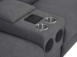 Elektrische Tweezits-Relaxzitsbank Van Grijze Stof Vereto-Vente-unique Discount