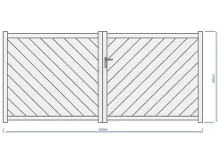 Elektrische Vleugelpoort - Vol Aluminium - L350 X H160 Cm - Antraciet - Zerano-EXPERTLAND Outlet