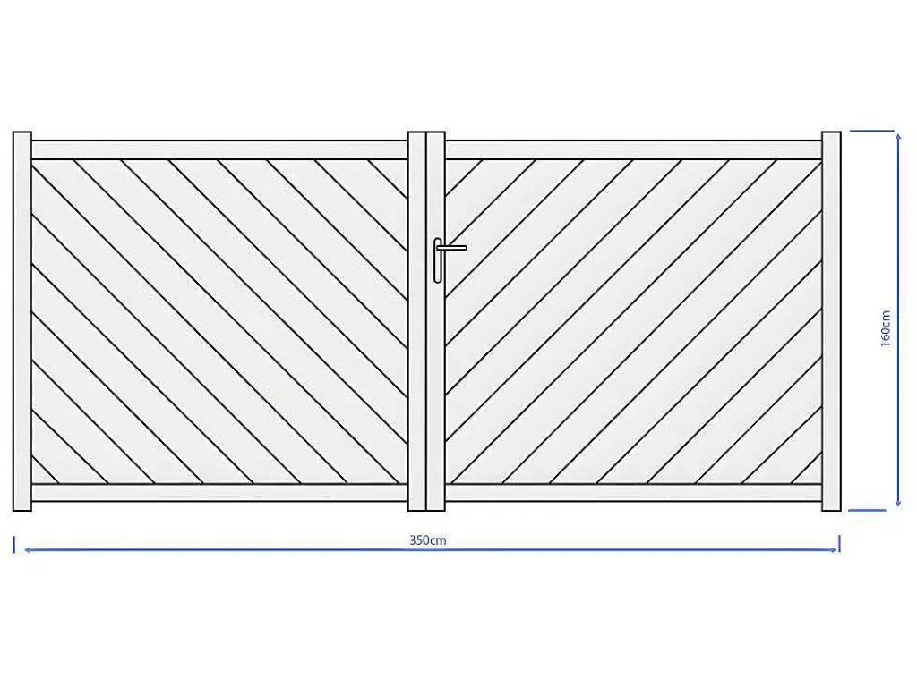 Elektrische Vleugelpoort - Vol Aluminium - L350 X H160 Cm - Antraciet - Zerano-EXPERTLAND Outlet