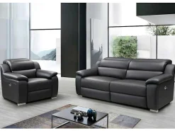Elektrische 3-Zitsrelaxbank Arena Iii Van Leer - Noir-Vente-unique Best