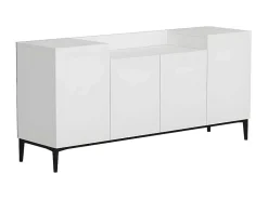 Ellaria Multifunctioneel Kabinet, Wit, Zwart, 160X42X75 Cm, Epikasa-Homemania New