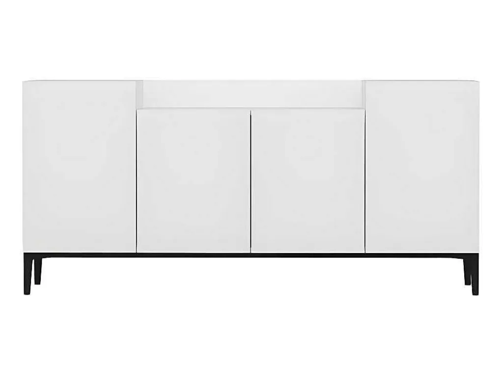 Ellaria Multifunctioneel Kabinet, Wit, Zwart, 160X42X75 Cm, Epikasa-Homemania New
