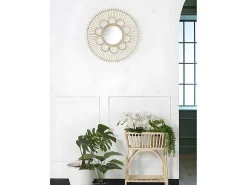 Etnische Spiegel Van Rotan Lumpur - D70 Cm-OZAIA New