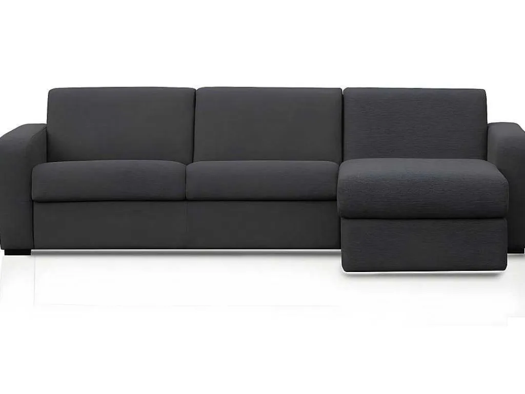 Express Hoekbedbank Flavien - Omkeerbare Hoek - Van Stof - Antraciet-Vente-unique Outlet