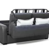 Express 3-Zits Bedbank Van Leer Bevis - Grijs-Vente-unique Discount
