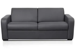 Express 3-Zits Bedbank Van Leer Bevis - Grijs-Vente-unique Discount